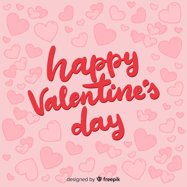 Valentine's day calligraphic background