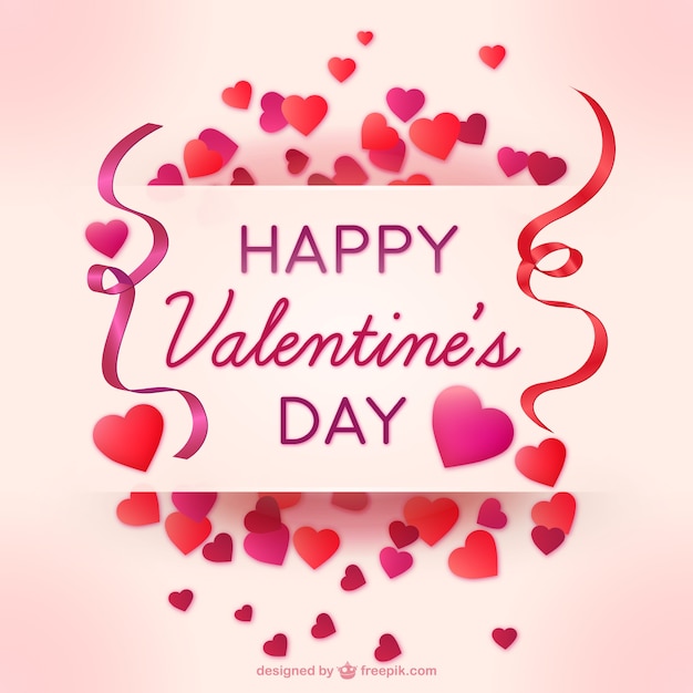 День святого Валентина карты с сердцем