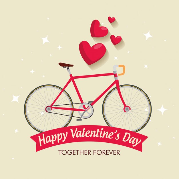 День святого Валентина с велосипедом