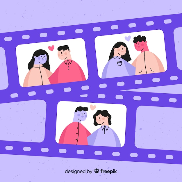 Free vector valentine's day couple collection