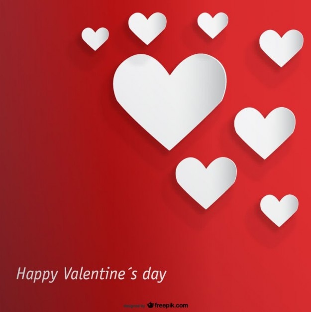 Free vector valentine's day cutout heart design