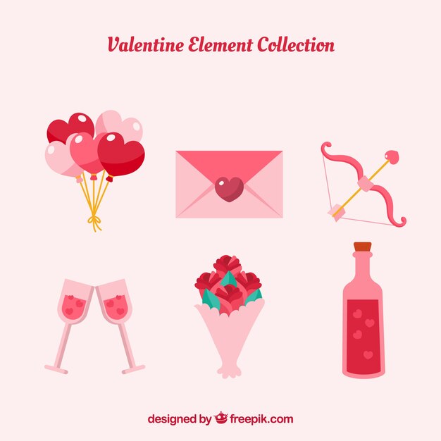 Коллекция элементов дня Святого Валентина