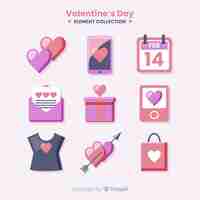 Free vector valentine's day element collection