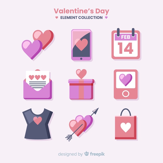 Valentine's day element collection