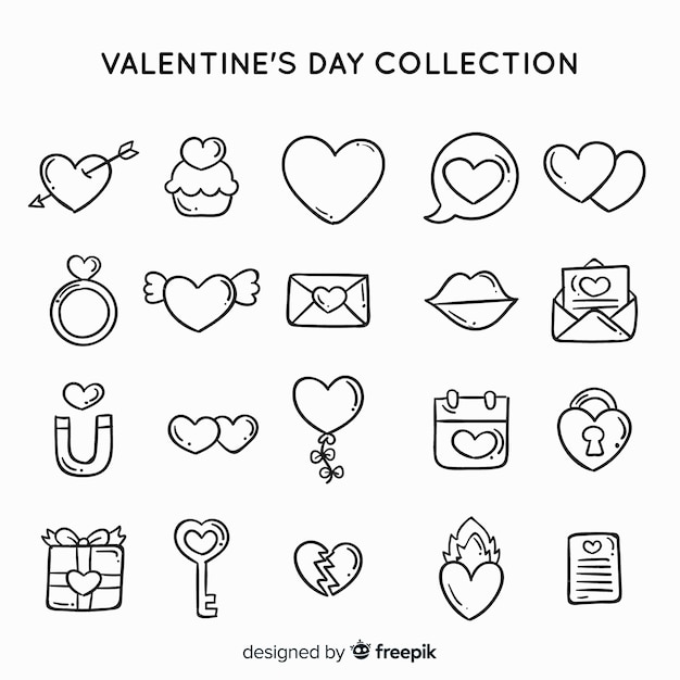 Valentine's day element collection