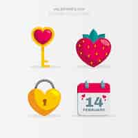 Free vector valentine's day element collection