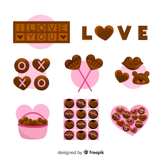 Free vector valentine's day elements collection