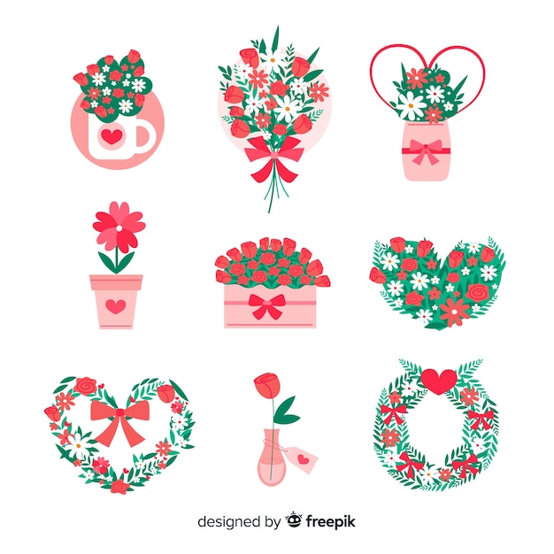 Free vector valentine's day elements collection