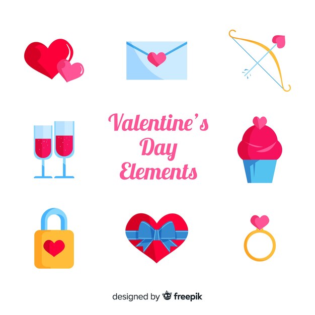 Valentine's day elements collection