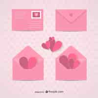 Free vector valentine's day envelopes