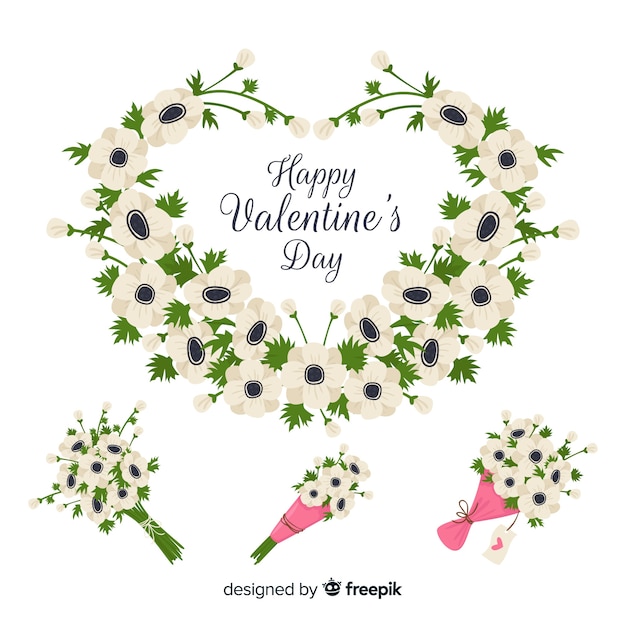 Valentine's day floral wreaths & bouquets