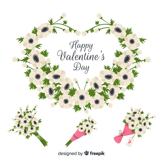 Valentine's day floral wreaths & bouquets