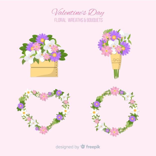 Valentine's day floral wreaths & bouquets