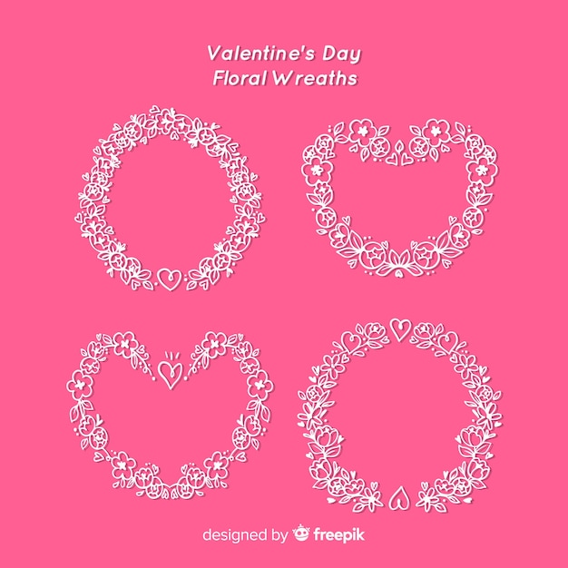 Valentine's day floral wreaths