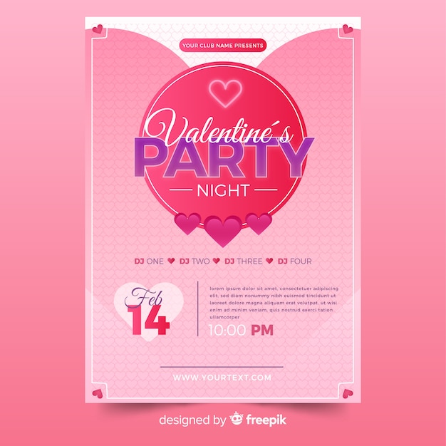 Flyer di san valentino