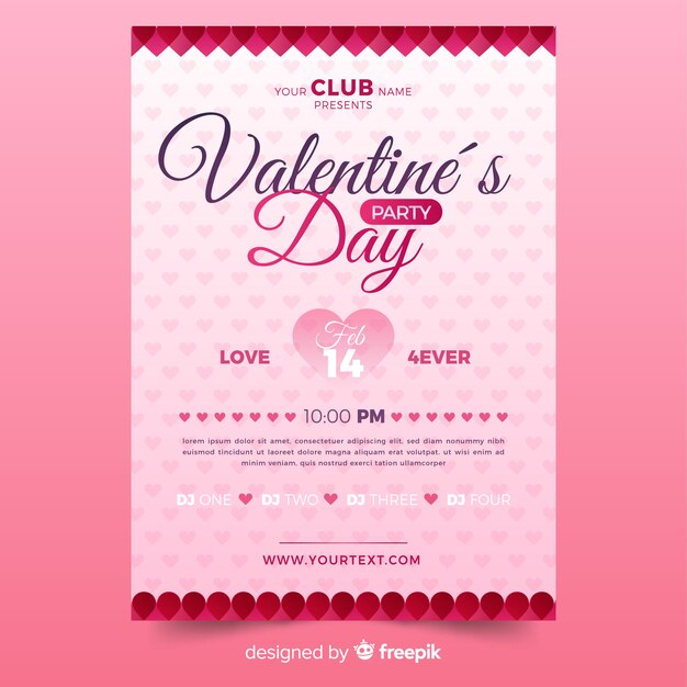 Flyer di san valentino