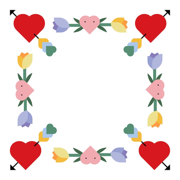 Free vector valentine's day frame