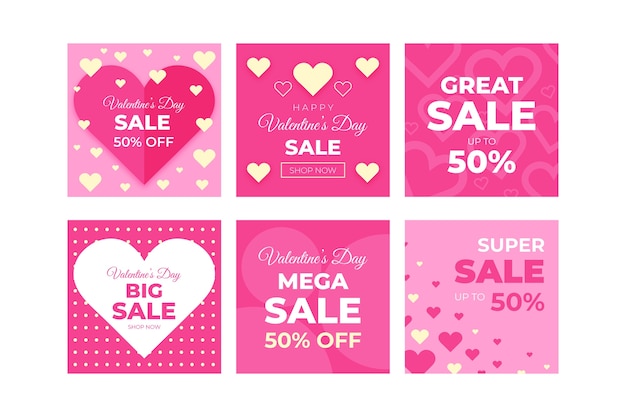 Valentine 's Day Sale 인스 타 그램 포스트 컬렉션