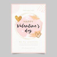 Free vector valentine's day greeting card template