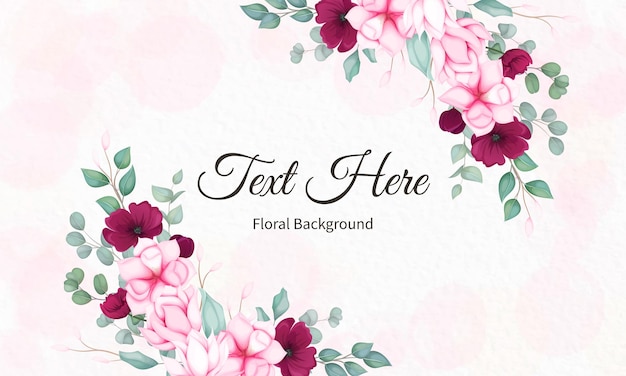 Valentine's day greeting card with beautiful floral