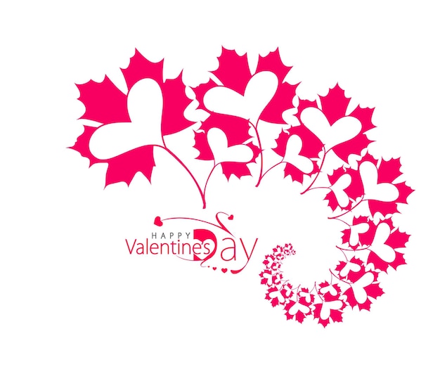 Valentine's day Heart Background, Vector Illustration.