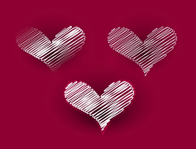 Free vector valentine's day heart background, vector illustration.