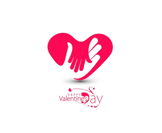 Free vector valentine's day heart background, vector illustration.