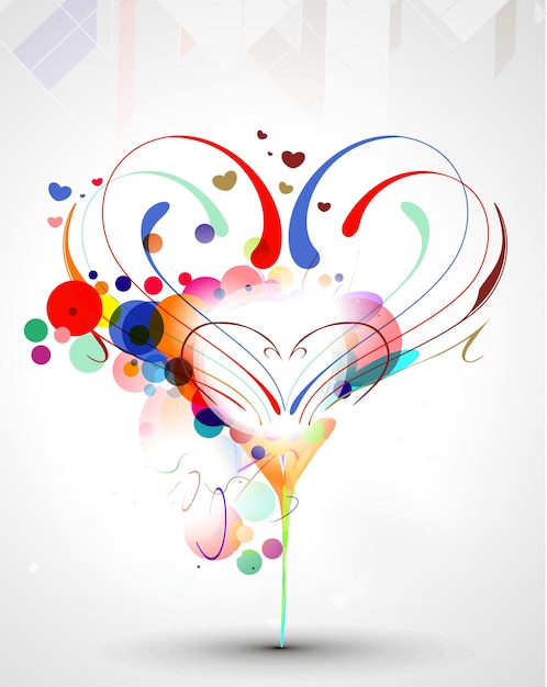 Valentine's day Heart Background, Vector Illustration.