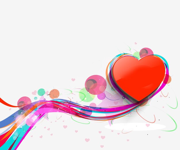 Valentine's day Heart Background, Vector Illustration.