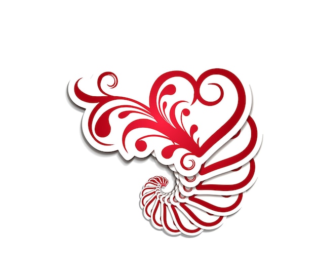 День святого Валентина сердце фон, векторные иллюстрации.
