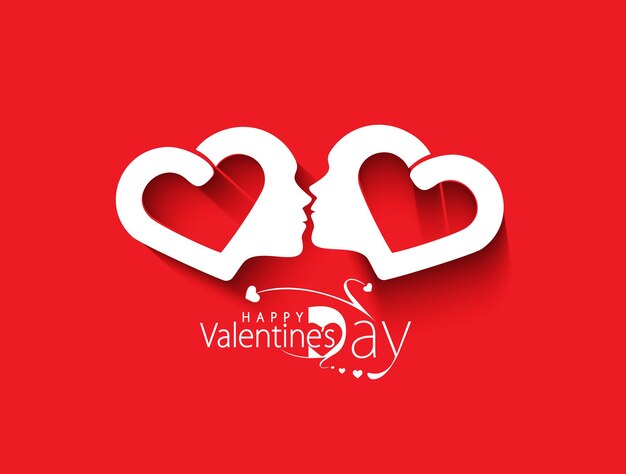 Valentine's day Heart Background, Vector Illustration.