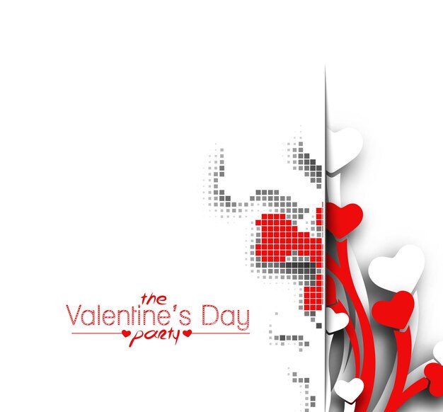 Free vector valentine's day heart background, vector illustration.