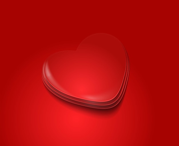 Valentine's day Heart Background, Vector Illustration.