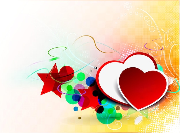 Free vector valentine's day heart background, vector illustration.