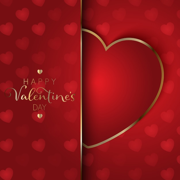 Free vector valentine's day heart background