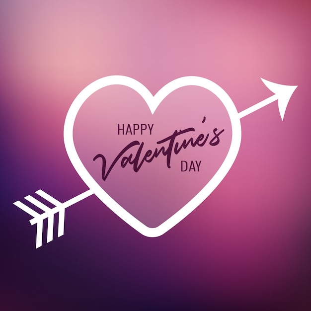 Valentine's Day heart on a blur background