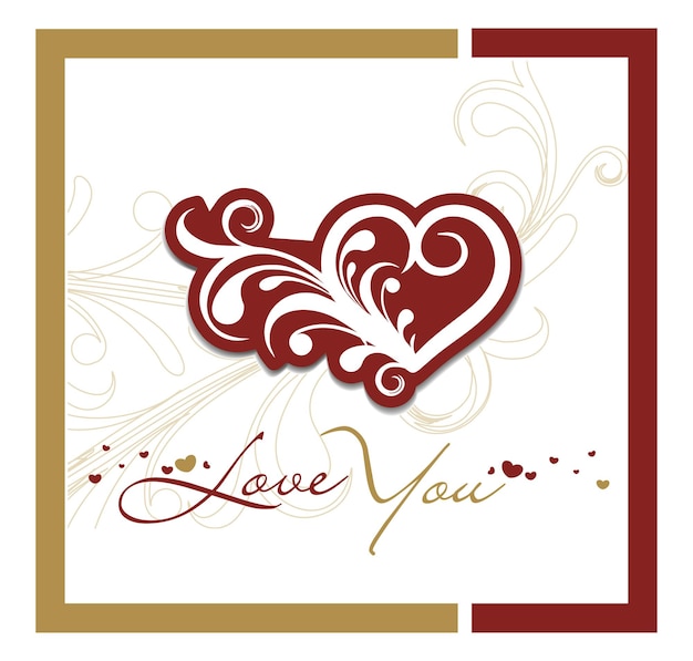 Valentine's day Heart Logo Design, Vector Illustration.