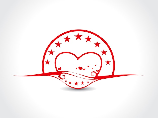 Valentine's day Heart Logo Design, Vector Illustration.