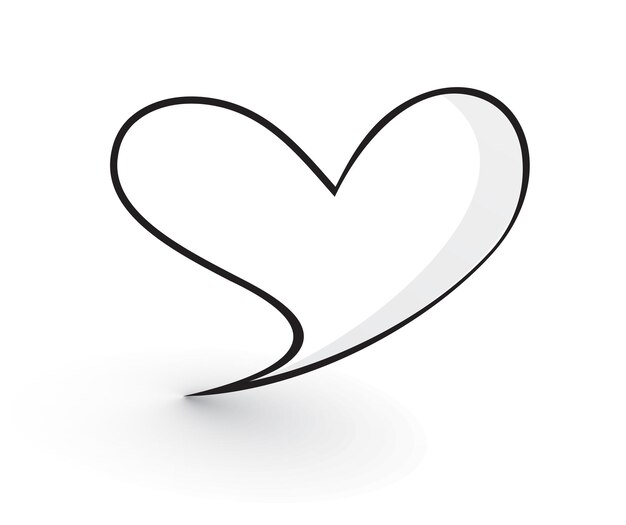 День Святого Валентина Дизайн логотипа сердца, векторные иллюстрации.