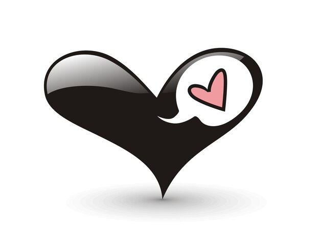 Valentine's day Heart Logo Design, Vector Illustration.