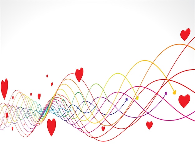 День Святого Валентина Дизайн логотипа сердца, векторные иллюстрации.