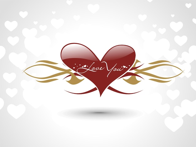 Vettore gratuito san valentino cuore logo design, illustrazione vettoriale.