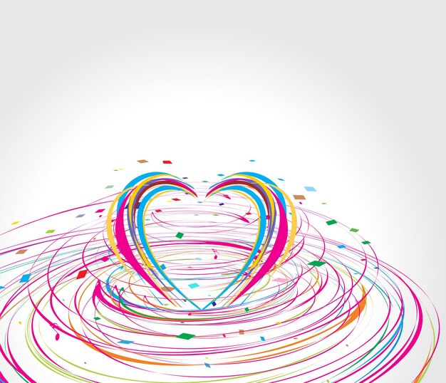 Valentine's day Heart Logo Design, Vector Illustration.