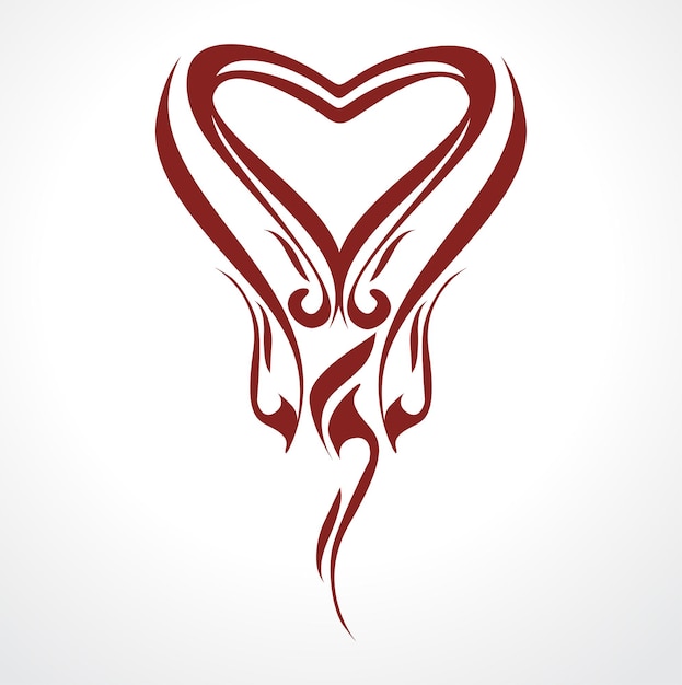 Valentine's day heart logo design, vector illustration.