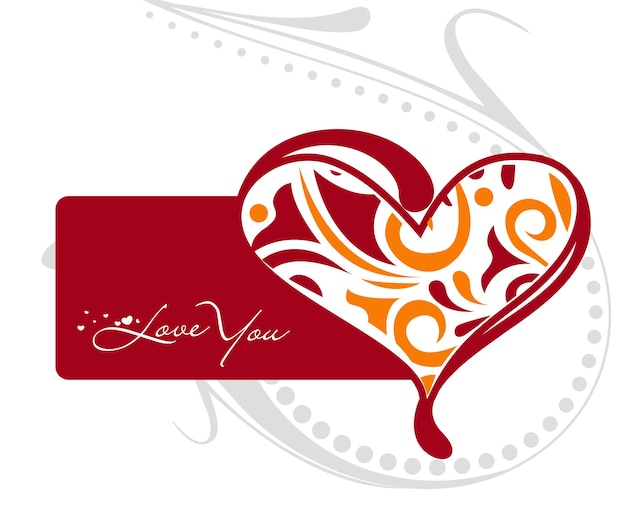 Free vector valentine's day heart logo design, vector illustration.