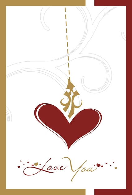 Vettore gratuito san valentino cuore logo design, illustrazione vettoriale.