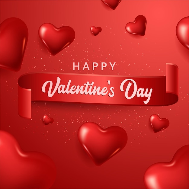 Valentine's day heart and love background