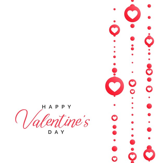 Valentine's day illustration with hearts decoration