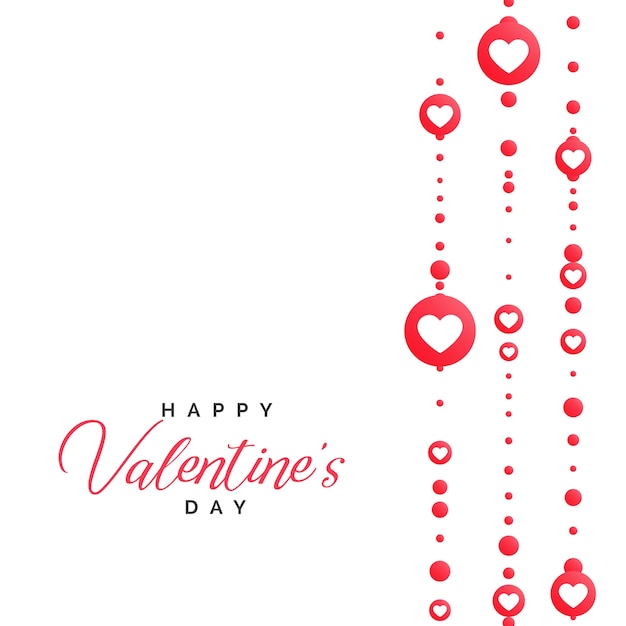 Valentine's day illustration with hearts decoration