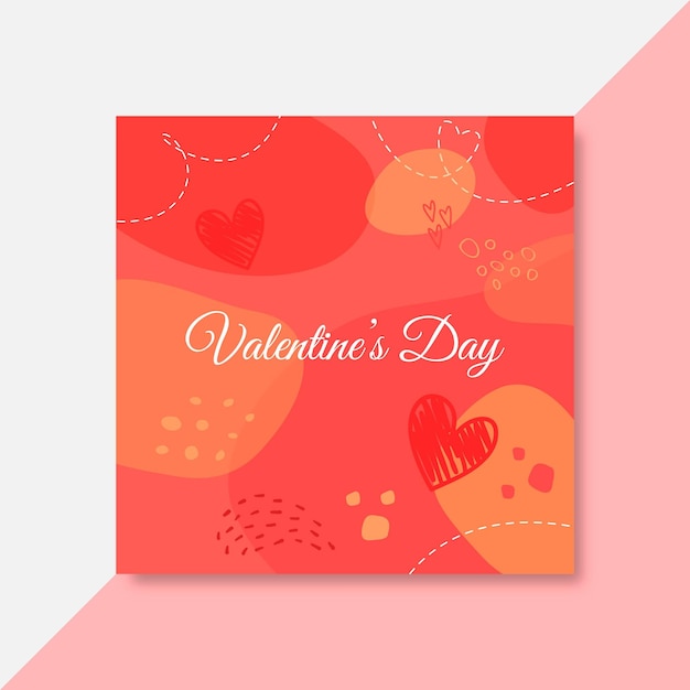 Free vector valentine's day instagram post
